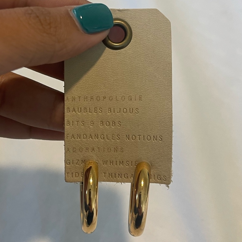 Anthropologie - small gold hoops